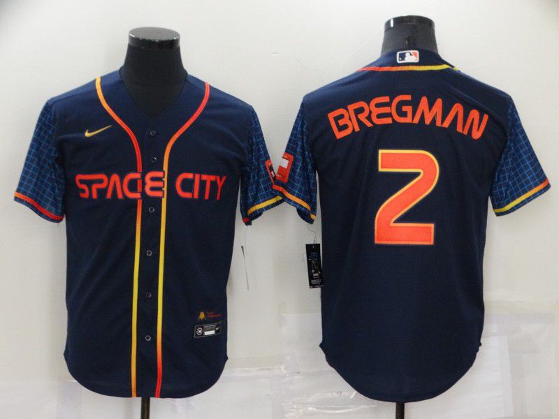 Men Houston Astros #2 Bregman Blue City Edition Game Nike 2022 MLB Jerseys